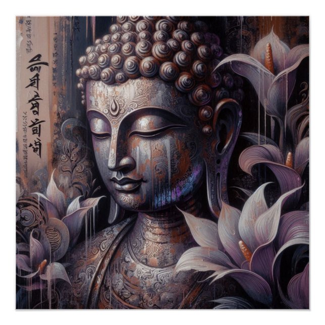 PÔSTER PINTURA DE ROSTO BUDDHA #7 (Frente)