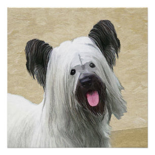 Pôster Pintura de Skye Terrier - Arte de Cachorro Origina