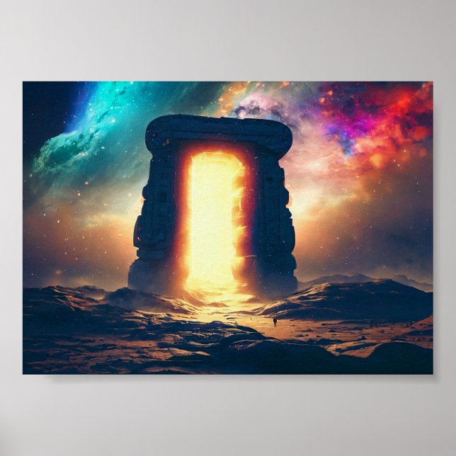 Poster Pintura de um Portal no Espaço (Frente)