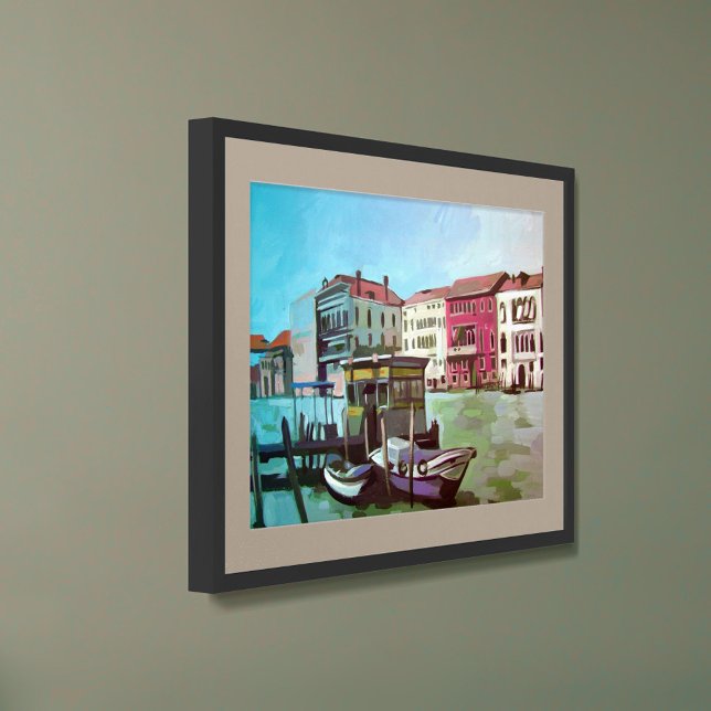 Poster Pintura de uma estação Vaporetto - Veneza, Itália (Criador carregado)