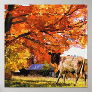 Poster Pintura De Vaca