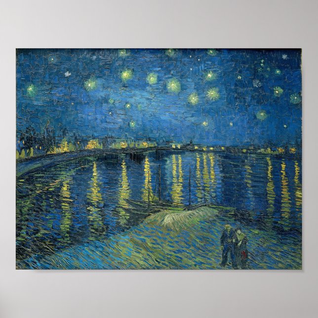Poster Pintura de Van Gogh Starry Night Rhone (Frente)