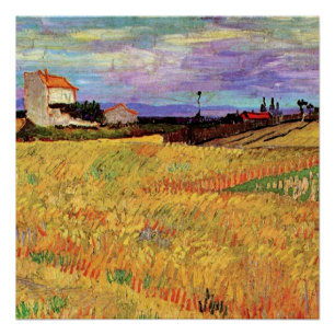 Pôster Pintura de Vincent van Gogh, Campo de Trigo,