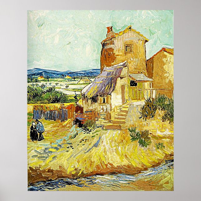 Pôster Pintura de Vincent van Gogh "The Old Mill" (1888) (Frente)