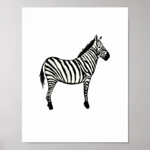 Poster Pintura de Zebra Safari
