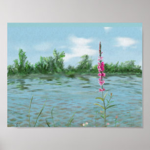 Poster pintura digital em flor selvagem com ArtRage