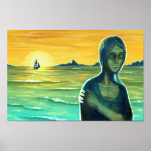 Poster Pintura digital quase feliz