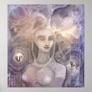 Pôster Pintura digital realizada en Photoshop con tablete