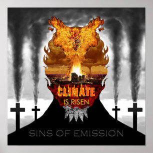 Poster Pintura digital sobre as alterações climáticas.
