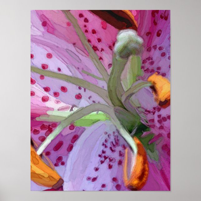 Pôster Pintura digital Stargazer Lily (Frente)