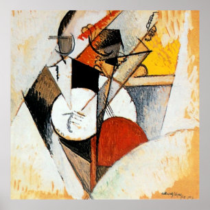 Poster Pintura do abstrato da composição do jazz de