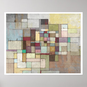 Poster Pintura do abstrato da estrutura da praia do