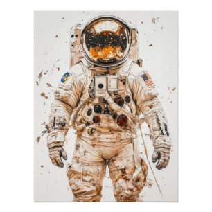 Pôster Pintura do astronauta