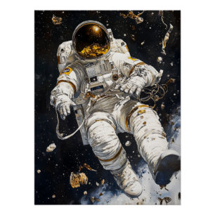 Pôster Pintura do astronauta