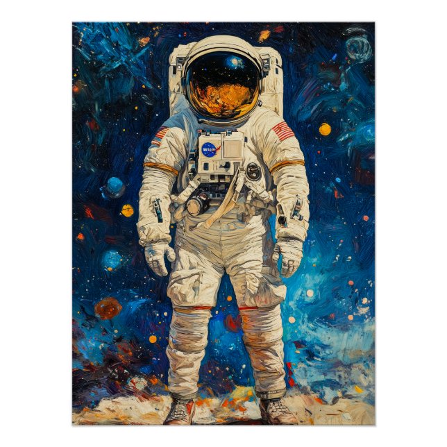 Pôster Pintura do astronauta (Frente)