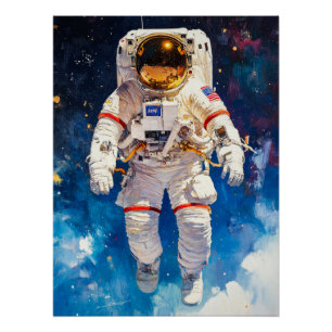 Pôster Pintura do astronauta