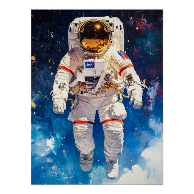 Pôster Pintura do astronauta (Frente)