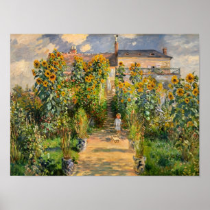 Poster Pintura do Caminho do Jardim de Girassóis
