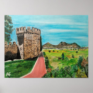 Poster Pintura do Castell de Benisanó por Alfred Fox