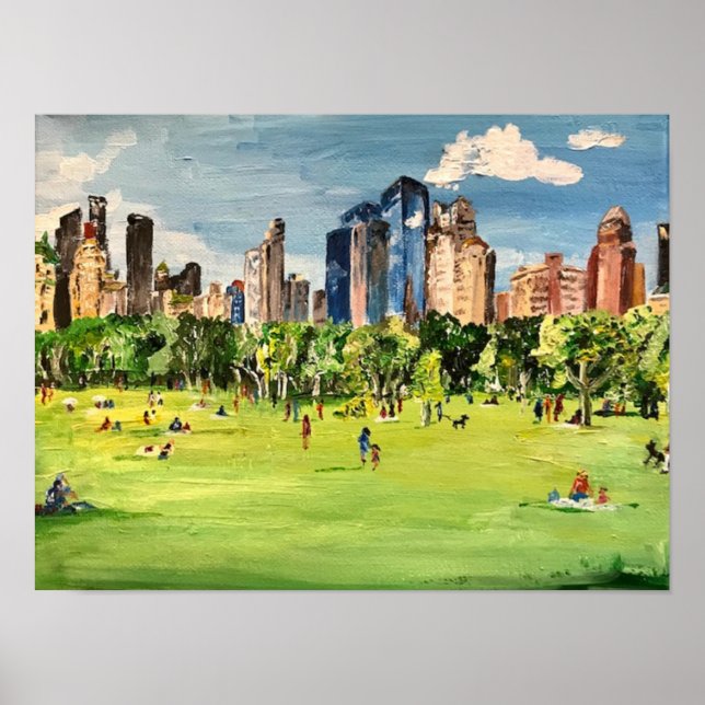 Poster Pintura do "Central Park" em Willowcatdesigns (Frente)