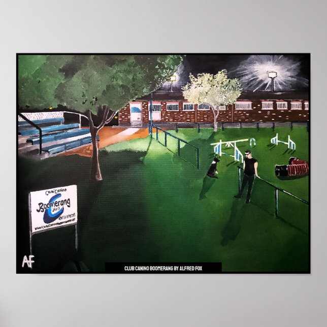 Poster Pintura do Club Canino Boomerang por Alfred Fox (Frente)