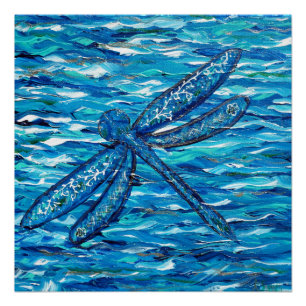 Pôster Pintura do Dragão Azul