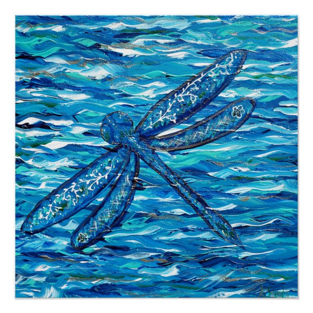 Pôster Pintura do Dragão Azul (Frente)