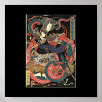 Pintura do Dragão Japonês por volta de 1860