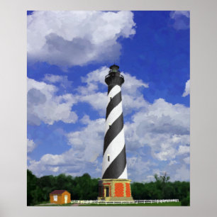 Poster Pintura do Farol de Cabo Hatteras