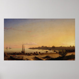 Poster Pintura do Forte Stage de 1862 por Fitz Henry Lane