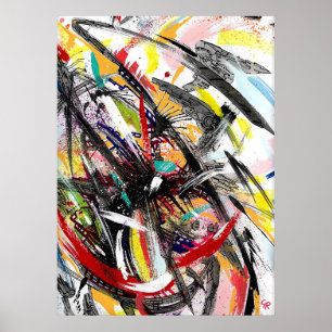 Poster Pintura do furacão Techno