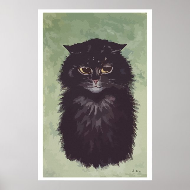 Poster Pintura do gato persa n° 2 (Frente)