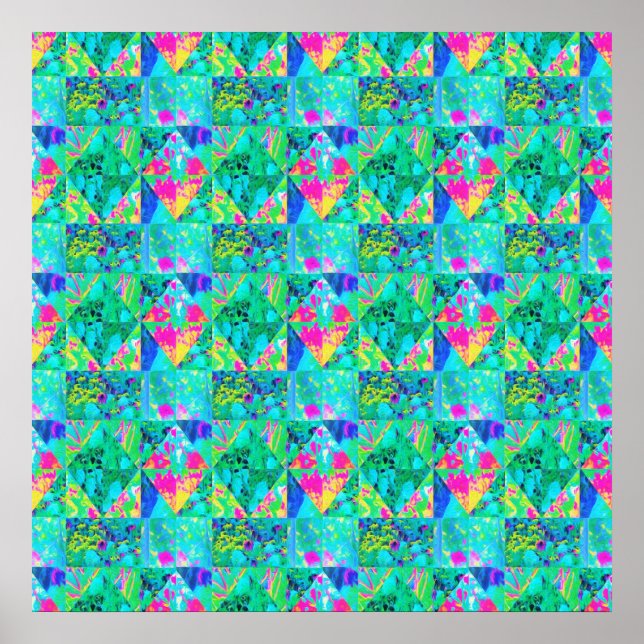 Poster Pintura do Jardim com Hydrangea e Blues (Frente)