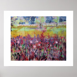 Poster Pintura do Prado de Milkweed / Artista Larry Lerew