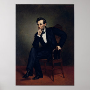 Pôster Pintura do presidente Abraham Lincoln