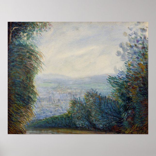 Poster Pintura do rio Renoir Auvers Valley Oise (Frente)
