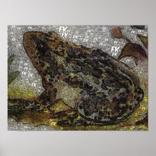 Pôster Pintura do sapo do FK-Estilo de Frida Kahlo