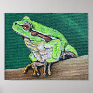 Poster Pintura do Sapo em árvore