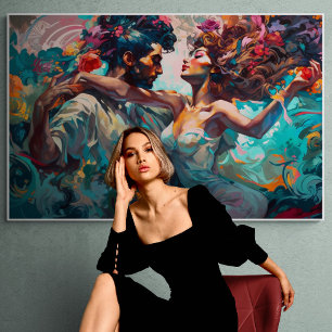 Poster Pintura do Sonho de Dança Miami Bachata
