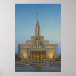 Poster Pintura do Templo de Draper Utah™ Arte de Parede L