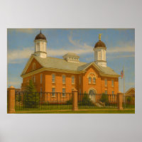 Pintura do Templo de Vernal Utah™ Arte de Parede L