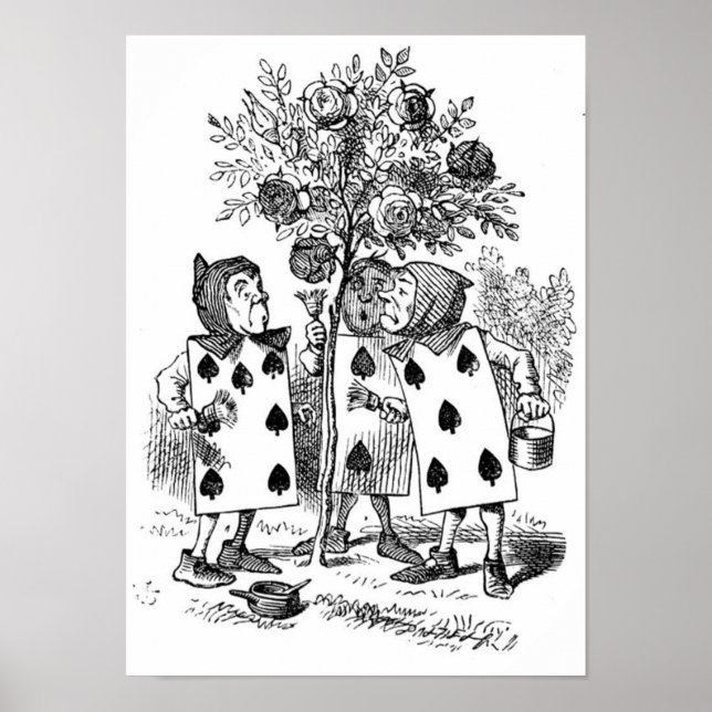 Poster Pintura Do Vermelho Rosa (Frente)