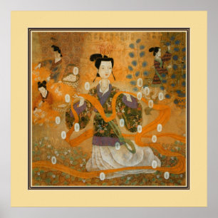 Poster Pintura dos Antigos Chineses, senhoras