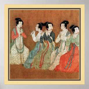Pôster Pintura dos Antigos Chineses, senhoras
