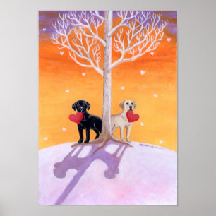 Pôster Pintura dos Labradores de inverno
