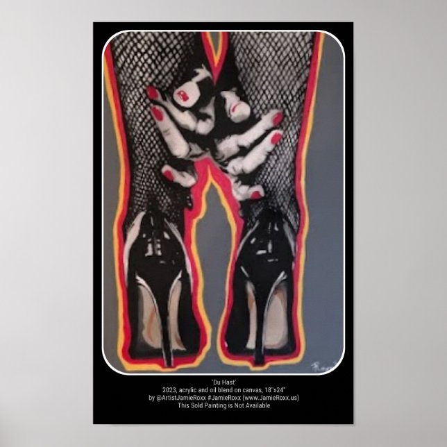 Poster Pintura 'Du Hast' em um (Frente)