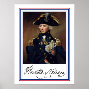 Pôster Pintura e autógrafo de Horation Nelson