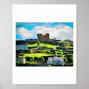 Poster Pintura em Aquarela da Paisagem de Inishmore
