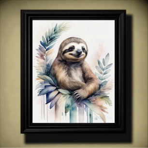 Poster Pintura em Aquarela de uma Lama 5:4
