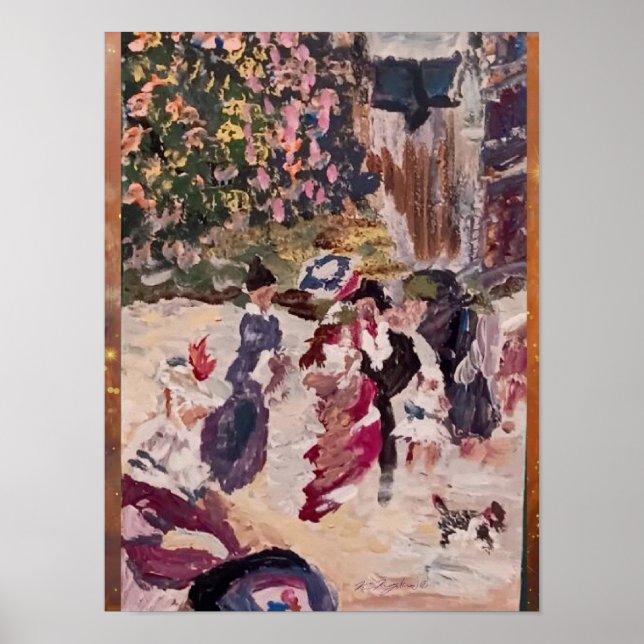 Poster pintura em cabine de cavalo ao estilo renoir (Frente)